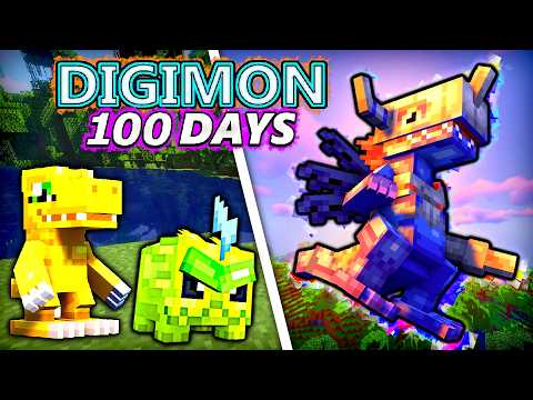 I Survived 100 Days in Minecraft Digimon