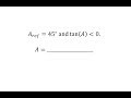 Understanding Reference Angles and Tangent Function