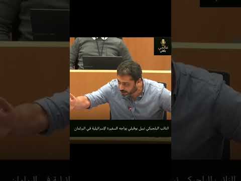 نائب بلجيكي يفضح جرائم الجيش الإسرائيلي بالصور أمام سفيرة إسرائيل! #shorts #gaza #israel #belgium