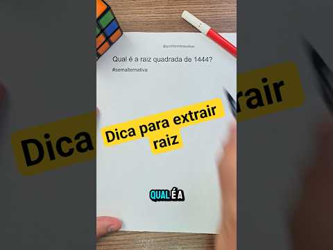 dica para extrair raiz quadrada #matematica #concursos