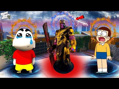 GTA 5 | Shinchan Got Powerful Powers & Save All Avengers,Franklin From Thanos |Shinchan Kills Thanos