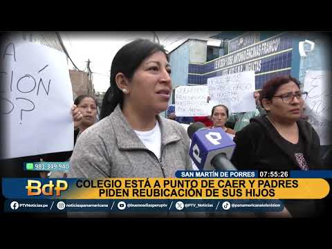 Colegio de SMP a punto de caer: exigen reubicación de escolares por peligro en centro educativo
