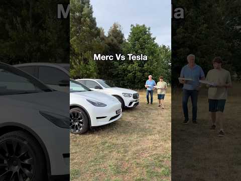 Where do you put your pizza in a Merc? ๐ #tesla #mercedes #teslamodely #mercedesamg