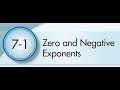 Simplifying Zero and Negative Exponents