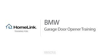 BMW HomeLink Training for Garage Doors video poster