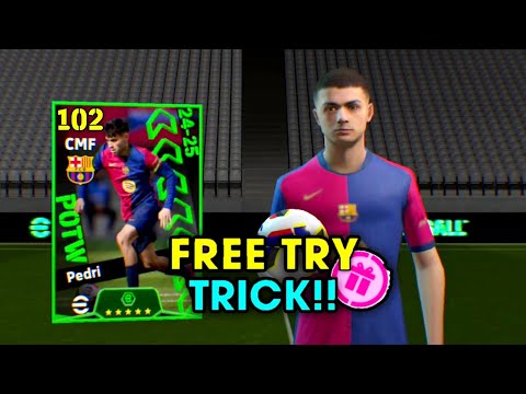 Trick To Get 102 Rated Pedri From Potw In eFootball 2025 Mobile | Potw Pedri efootball