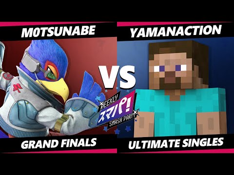 Sumapa 166 GRAND FINALS - M0tsunabE (Falco) Vs. Yamanaction (Steve) Smash Ultimate - SSBU