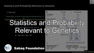 Statistics and Probability Relevant to Genetics