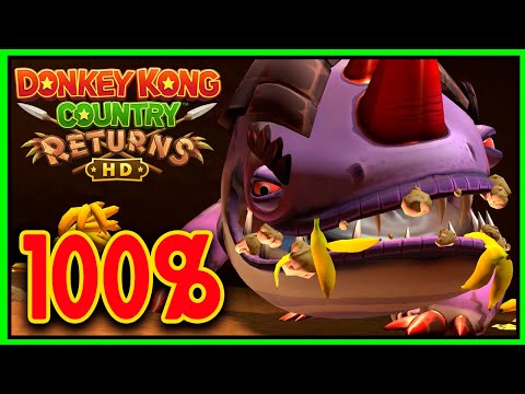 Donkey Kong Country Returns HD SWITCH 🍌Mundo 6: ACANTILADO 100% 🍌 "DE POTASIO HASTA LAS CEJAS"