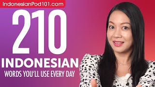 210 Indonesian Words You'll Use Every Day - Basic Vocabulary #61