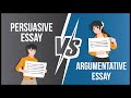 Persuasive vs. Argumentative Essays