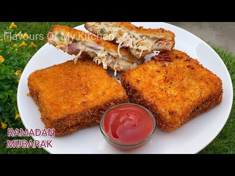 Kurkure Bread Chicken Pockets Ramzan Iftar Special Snacks Recipe ❤️ | ब्रेड का कुरकुरा स्नैक्स