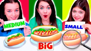 ASMR Plate Challenge: Giant, Medium & Tiny Delights  🎉