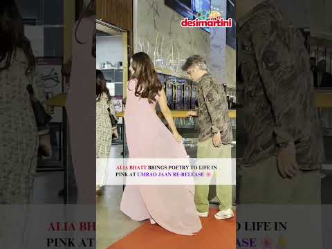 #AliaBhatt floated onto the red carpet in a #dreamy #pinksaree for the #UmraoJaan re-release.