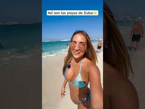 Así son las PLAYAS de DUBAI☀️ #viajes #travel #dubai #emirates