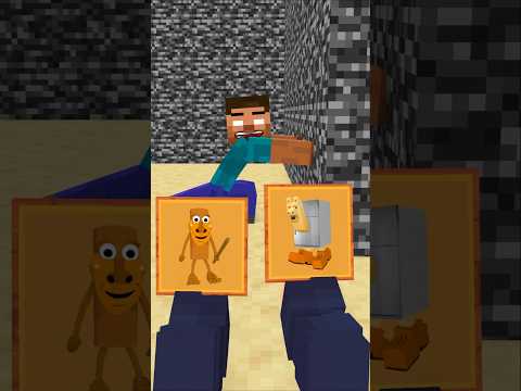 HELP Herobrine To Choose And Win The Stop Bedrock Wall #friendship #shorts #trending #anime