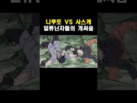 일류닌자들의 개싸움ㅋㅋ #나루토  #사스케 #일류닌자