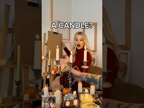 CAN I DRAW WITH A CANDLE?🕯️TRY THIS ART TUTORIAL! #art #tutorial #wednesday #shorts #diy #painting