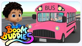 Boom Buddies عجلات على الحافلة | أناشيد ما قبل المدرسة للأطفال الصغار