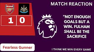 1 down, 4 to go. Arsenal (1-0) Newcastle - Reaction