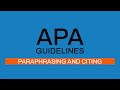 Citing Sources and References