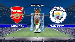 Arsenal vs Manchester City - Premier League 2025/26 EPL | Full Match All Goals | PES Gameplay