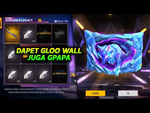 TRIK HOKI SPIN KATANA AURORA LEGACY TERBARU FF !! Dah Lah, Dapet Gloo Wall Juga Gpapa !!