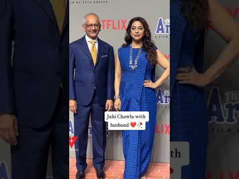 JUHI CHAWLA WITH HER HUSBAND AT NETFLIX ARCHIE'S!!?❤️#shorts#bollywood#juhichawla#trendingshorts