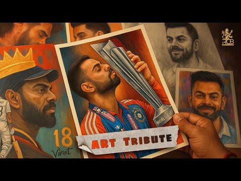 A Tribute To Virat Kohli & RCB Fans,  My Art Journey On Virat Kohli 😍