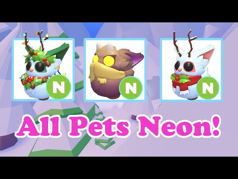 All Week 3 Christmas Neon's In Adopt Me Including Neon Royal Troll 🎄