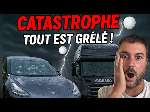 Orage de grêle APOCALYPTIQUE: Le Scania V8 est ravagé…  avant même sa première vidéo
