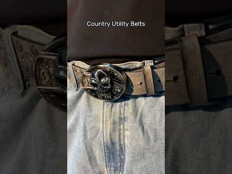 Country Utility Belts #western #westernfashion #country #belt #buckle #skull #fyp #countrygirl
