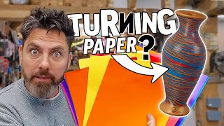 Woodturning PAPER and Resin into a Vase?