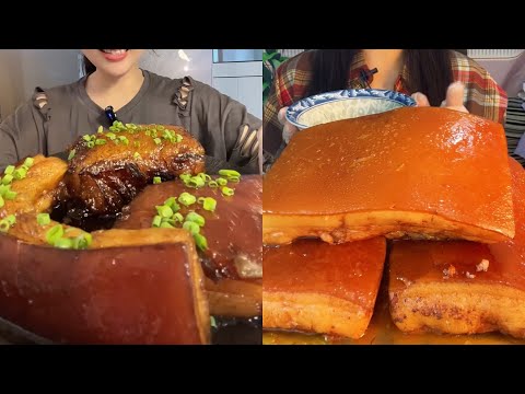 [ASMR] Eating Spicy yummy PORK BELLY 🍖| (chewy sounds) MUKBANG | chinese foods 매운 삼겹살