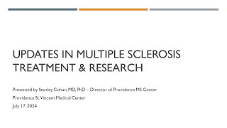 Updates in MS Treatment & Research