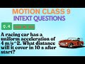 Racing Car Motion and Equations