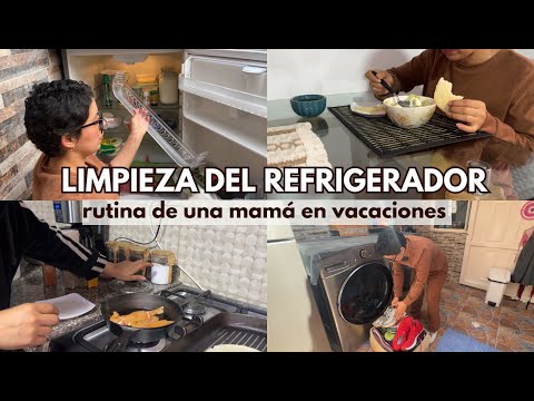 ✨DE ESTA MANERA ORGANIZO Y LIMPIO MI REFRIGERADOR | RUTINA DE UNA MAMÁ EN VACACIONES