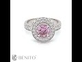 Viola Ring Pink and White Zircon Stones