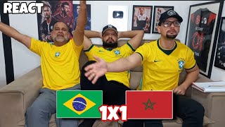 REACT BRASIL 1X1 MARROCOS - SELEÇÃO MUITO MAL NA ESTREIA! COPA DO MUNDO 2026
