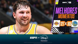 DONCIC TEM ESTREIA DE GALA E COMANDA ATROPELO DOS LAKERS SOBRE OS WARRIORS