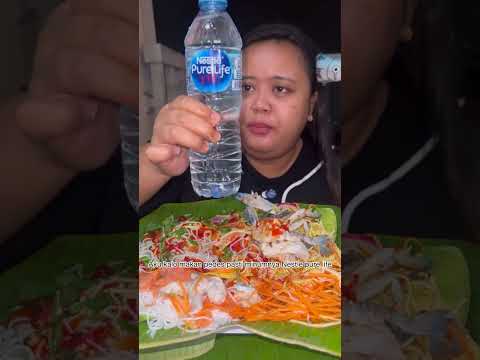 MUKBANG SALAD THAILAND MAKANAN MENTAH !! SALMON MENTAH,KEPITING MENTAH,UDANG MENTAH