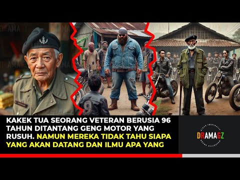 DIKIRA LEMAH, KAKEK VETERAN INI DITANTANG GENG MOTOR BESAR DAN DIA TIDAK TAHU SIAPA YANG DATANG