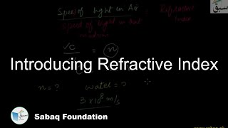 Introducing Refractive Index
