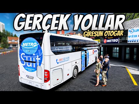 GERÇEK HAYATTAKİ GİRESUN OTOGARA GİTTİM !!! ( GERÇEK YOLLAR ) | ETS 2 MERCEDES TOURISMO OTOBÜS MOD