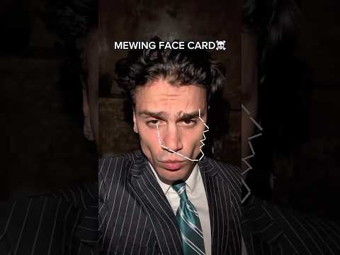 MEWING FACE CARD🧏🏻‍♂️🤫💀#mewing #face #jawline #shelove