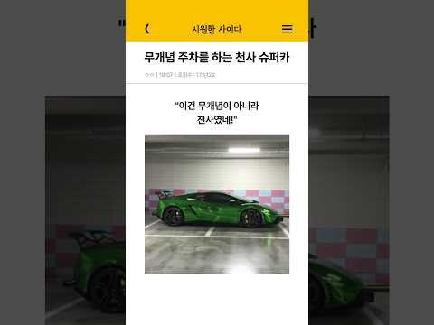 무개념 주차를 하는 천사 슈퍼카