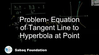 Problem- Equation of Tangent Line to Hyperbola at Point