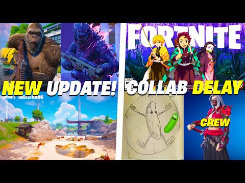 FORTNITE NEWS UPDATE!! (Kong & Mechagodzilla GAMEPLAY, Demon Slayer DELAYED)