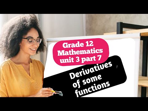 Grade 12 Mathematics Unit 3 part 7/ Derivatives of...
