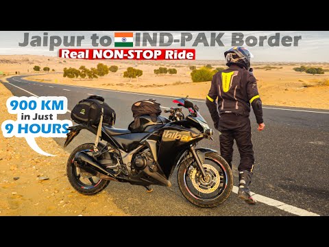 900 KM in 8:50 Hours Non Stop Ride | Jaipur to IND-PAK Border | My 1st Solo Dream Ride ❤️